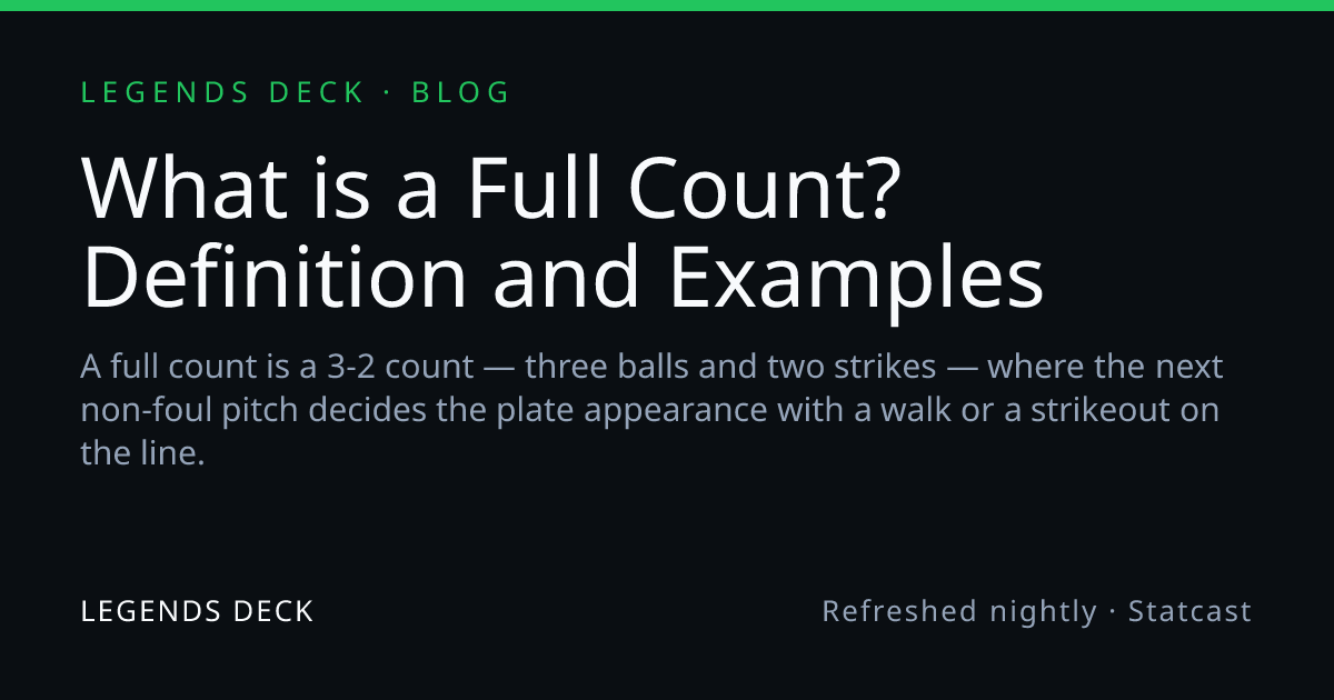 What is a Full Count? Definition and Examples | Legends Deck