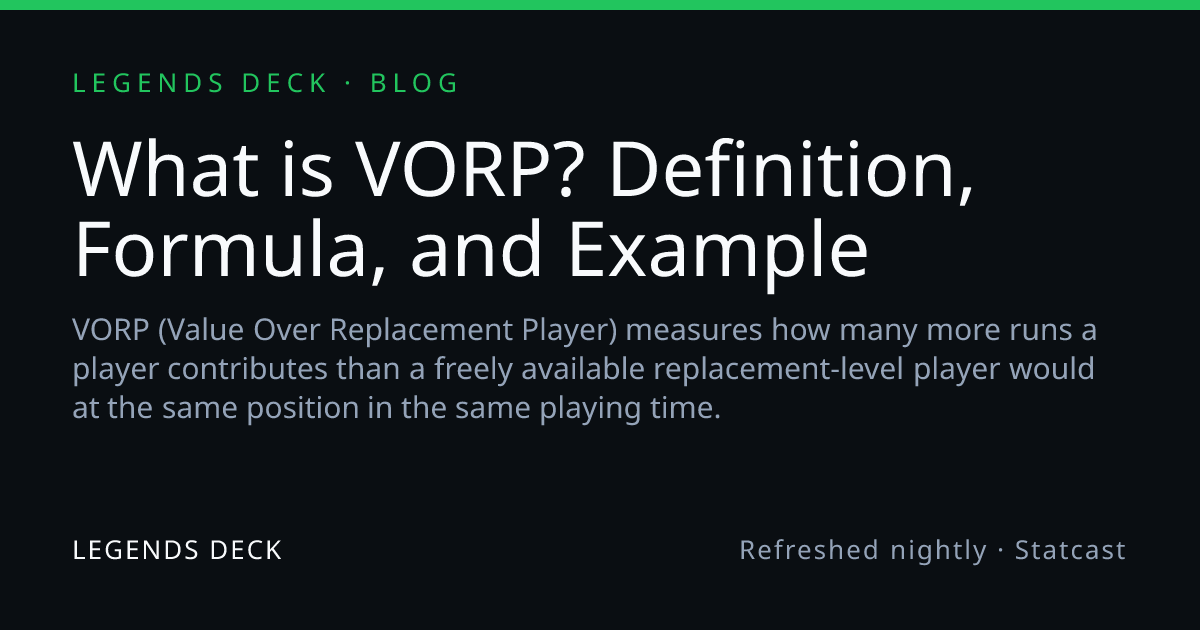 What is VORP? Definition, Formula, and Example | Legends Deck