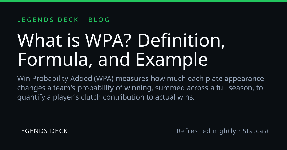 What is WPA? Definition, Formula, and Example | Legends Deck